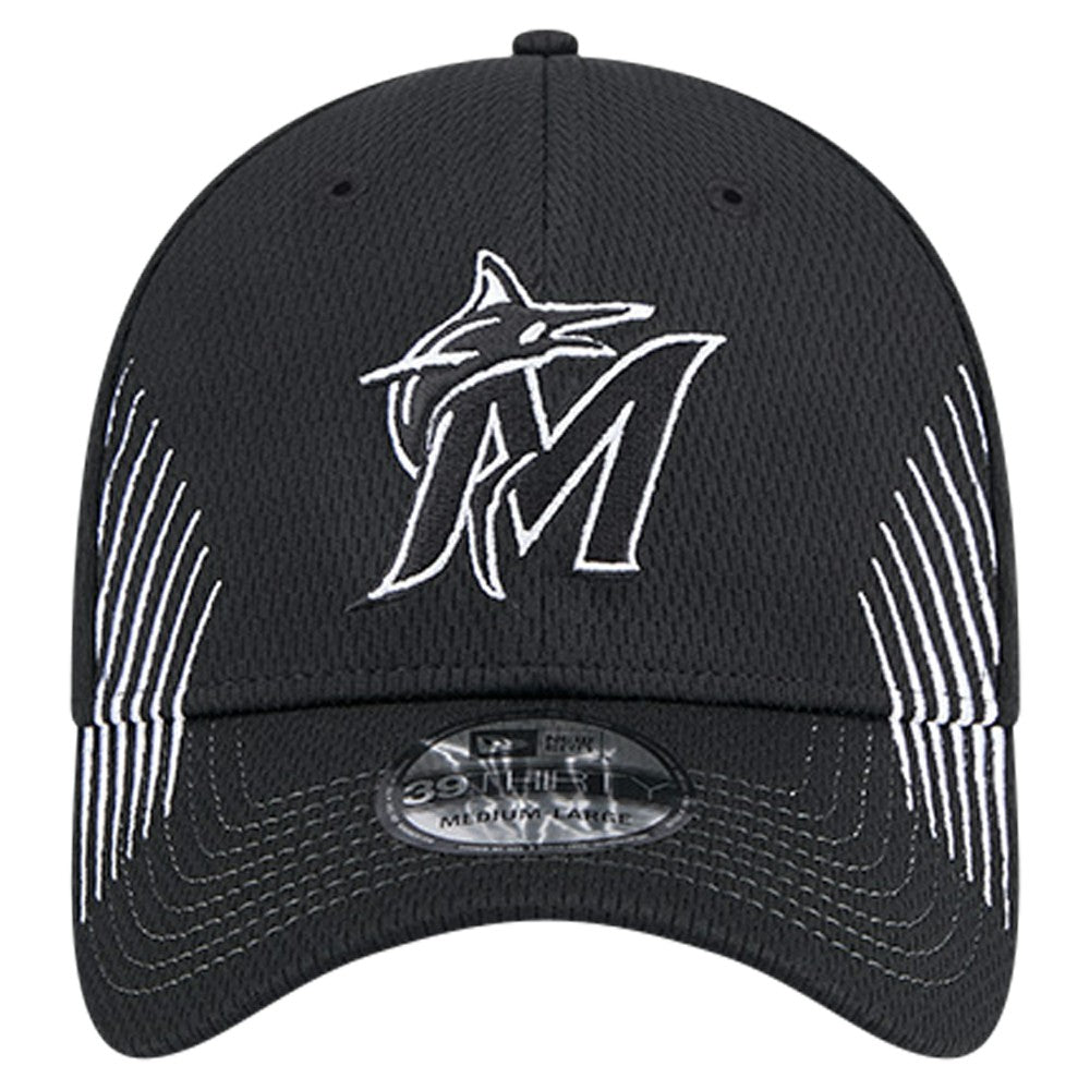 Miami Marlins New Era Active Dash Mark 39THIRTY Flex Hat On Sale
