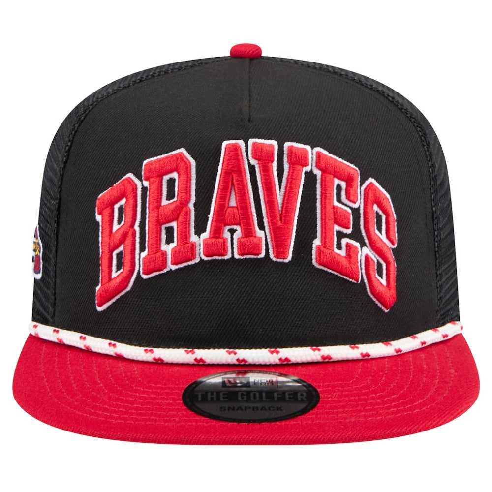 Atlanta Braves New Era Throwback Meshback Golfer Hat Clearance