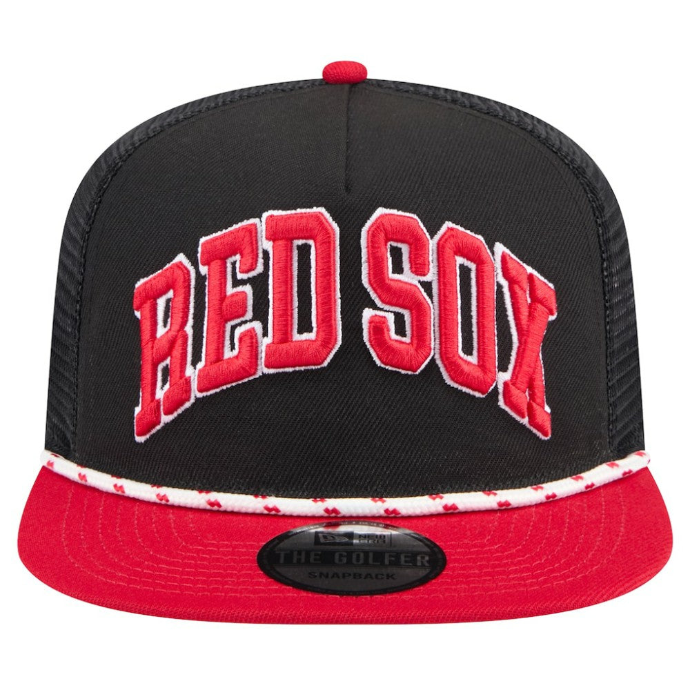 Boston Red Sox New Era Throwback Meshback Golfer Hat Lifestyle