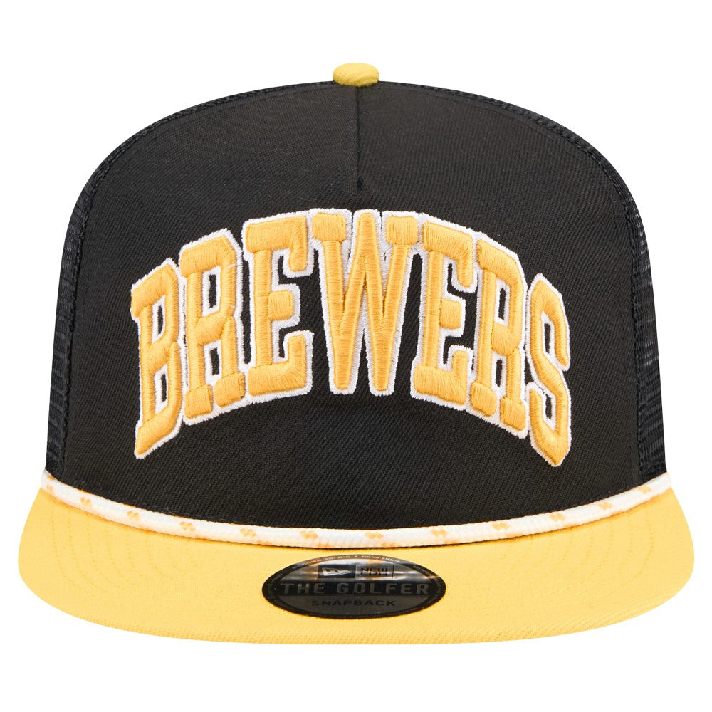 Milwaukee Brewers New Era Throwback Meshback Golfer Hat Clearance