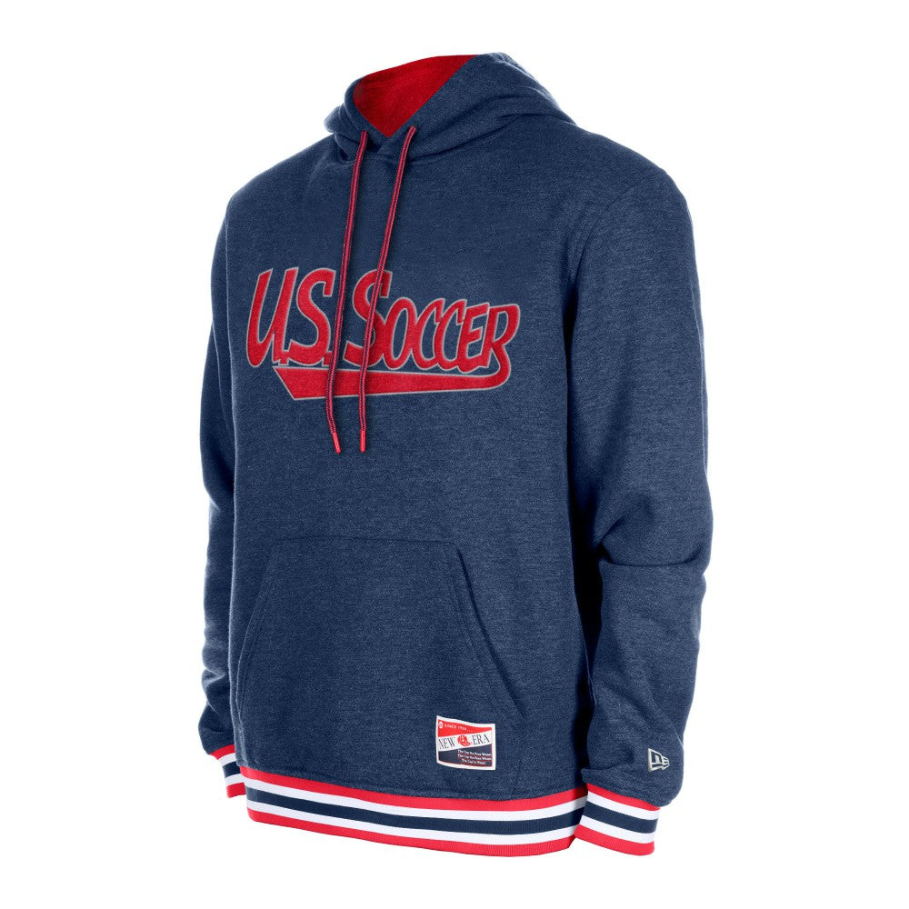 New Era USMNT 5th & Ocean by New Era Throwback Fleece Pullover Hoodie - Navy