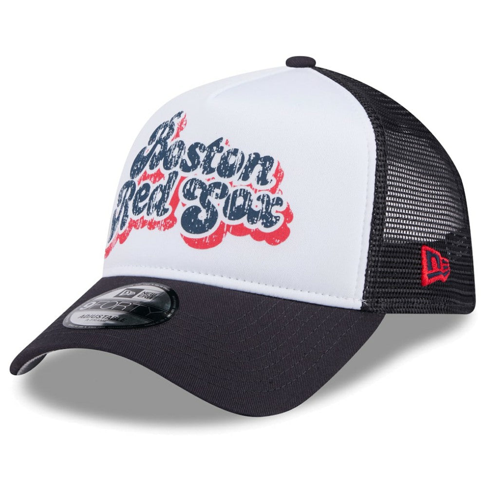 Boston Red Sox New Era Women's Throwback Team Foam Front A-Frame Trucker 9FORTY Adjustable Hat Near Me