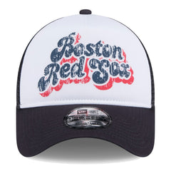Boston Red Sox New Era Women's Throwback Team Foam Front A-Frame Trucker 9FORTY Adjustable Hat Near Me