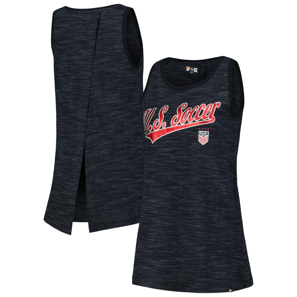 New Era USWNT 5th & Ocean by New Era Women's Athletic Cross Back Tank Top - Navy