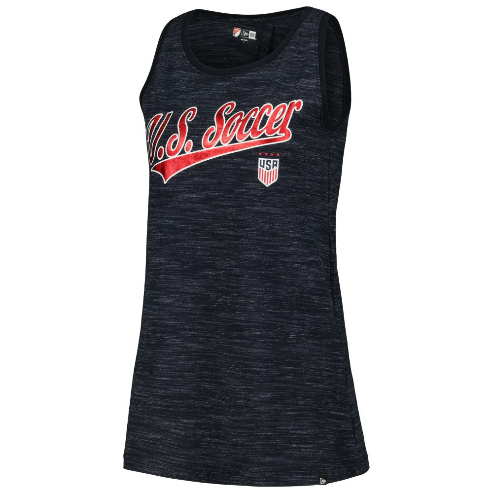 New Era USWNT 5th & Ocean by New Era Women's Athletic Cross Back Tank Top - Navy