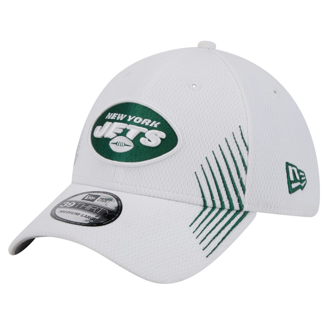New York Jets New Era Active 39THIRTY Flex Hat White - NFL