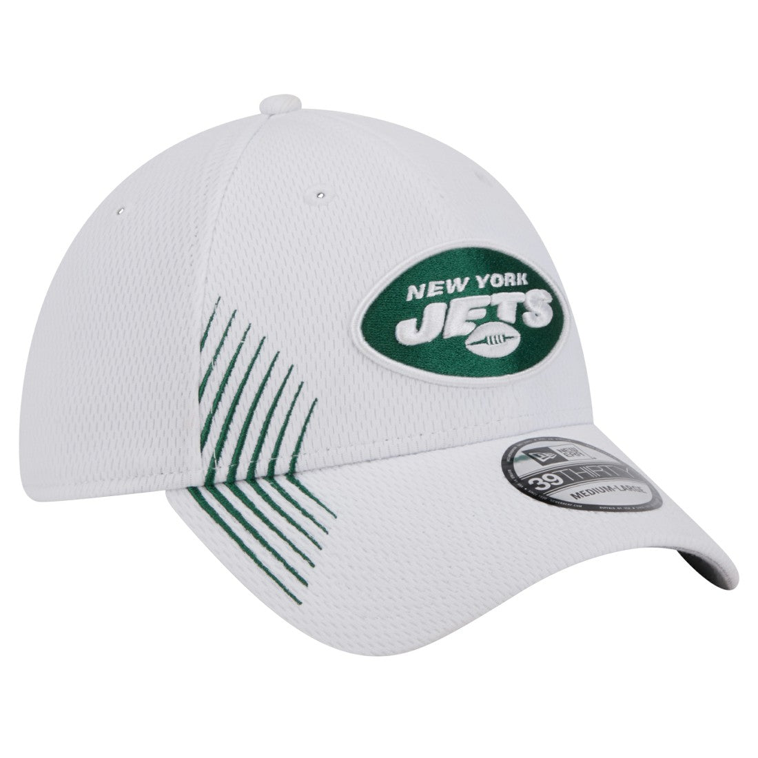 New York Jets New Era Active 39THIRTY Flex Hat White - NFL