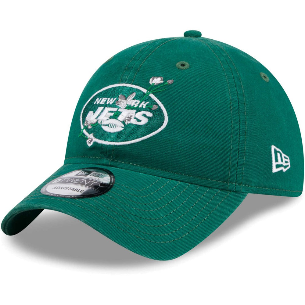 New York Jets New Era Women's Game Day Flower 9TWENTY Adjustable Hat Green - NFL