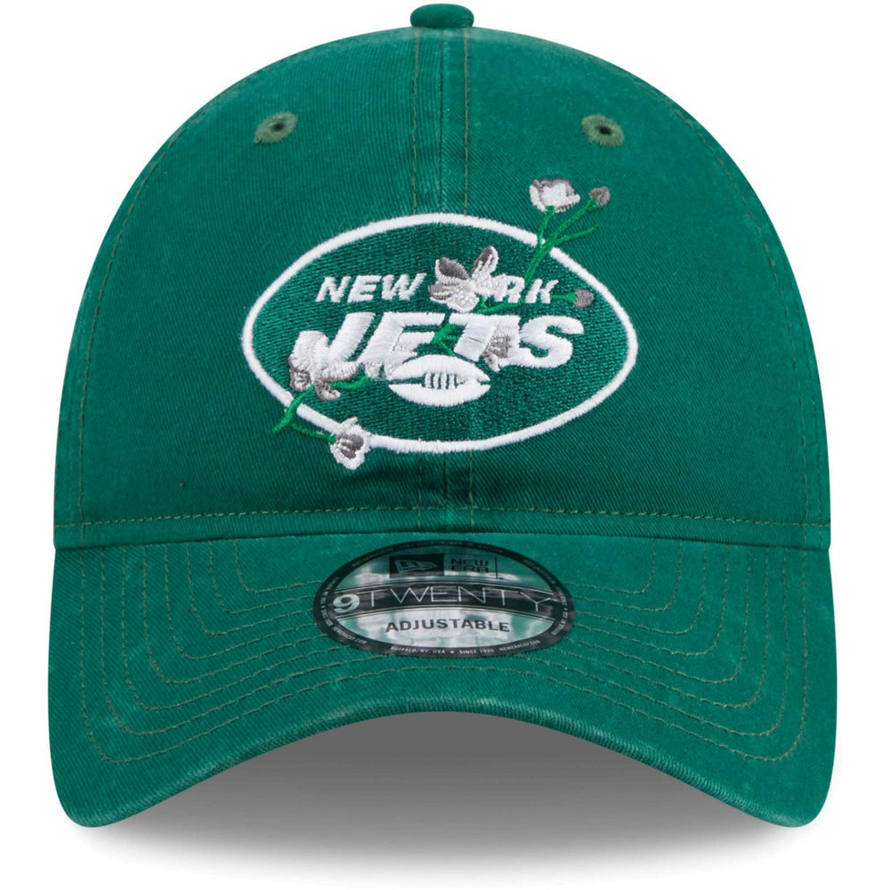 New York Jets New Era Women's Game Day Flower 9TWENTY Adjustable Hat Green - NFL