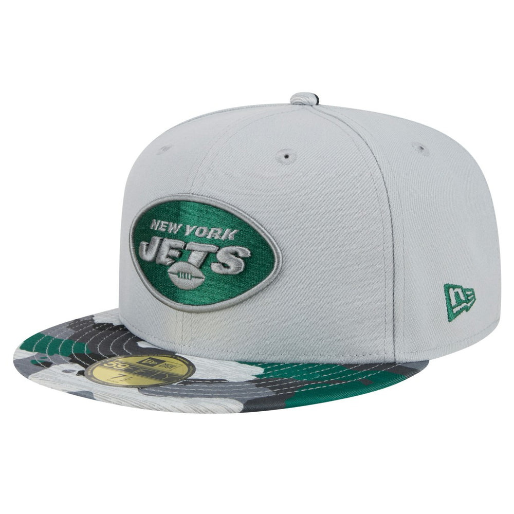 New York Jets New Era Active Camo 59FIFTY Fitted Hat Gray - NFL