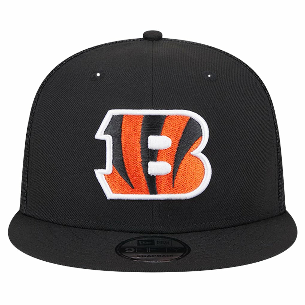 Cincinnati Bengals New Era Main Trucker 9FIFTY Snapback Hat Black - NFL