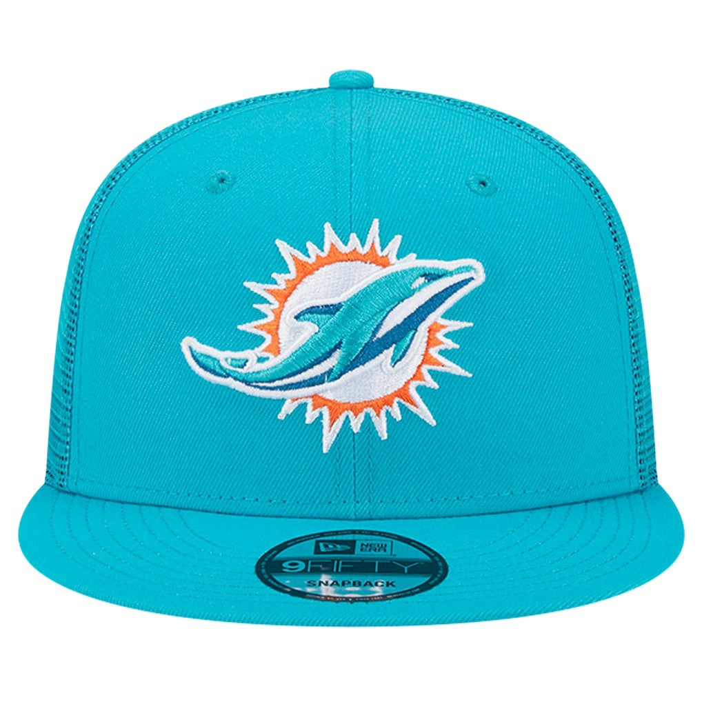 Miami Dolphins New Era Main Trucker 9FIFTY Snapback Hat Aqua - NFL
