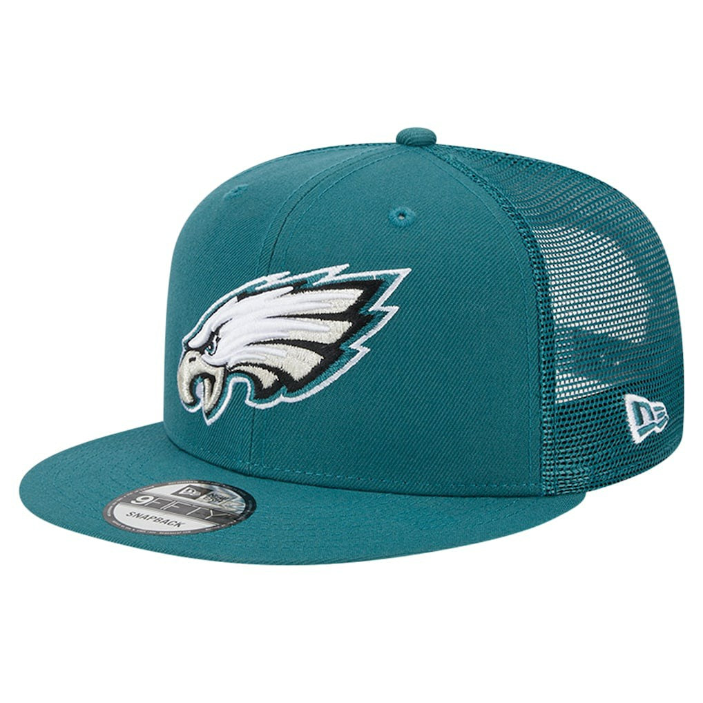 Philadelphia Eagles New Era Main Trucker 9FIFTY Snapback Hat Midnight Green - NFL