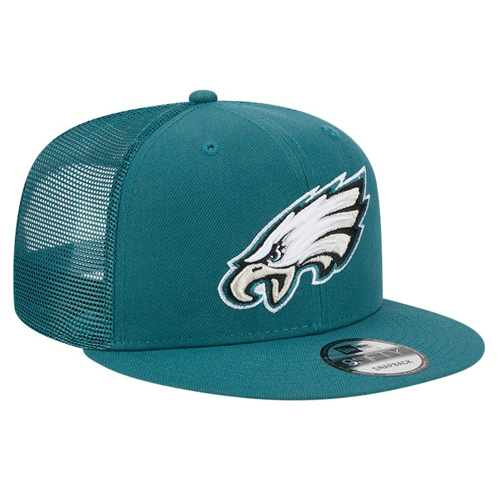 Philadelphia Eagles New Era Main Trucker 9FIFTY Snapback Hat Midnight Green - NFL