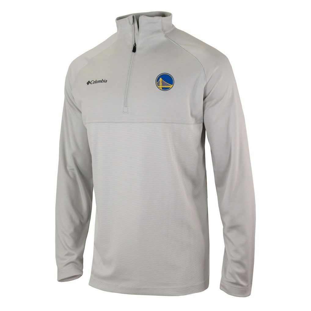 Columbia - Golden State Warriors Omni-Wick Rockin' It Quarter-Zip Pullover Top - Heather Gray
