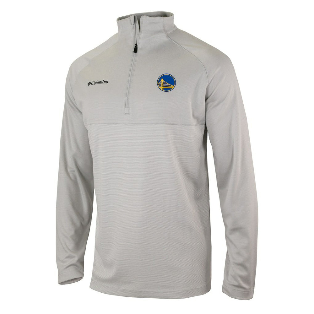 Columbia - Golden State Warriors Omni-Wick Rockin' It Quarter-Zip Pullover Top - Heather Gray