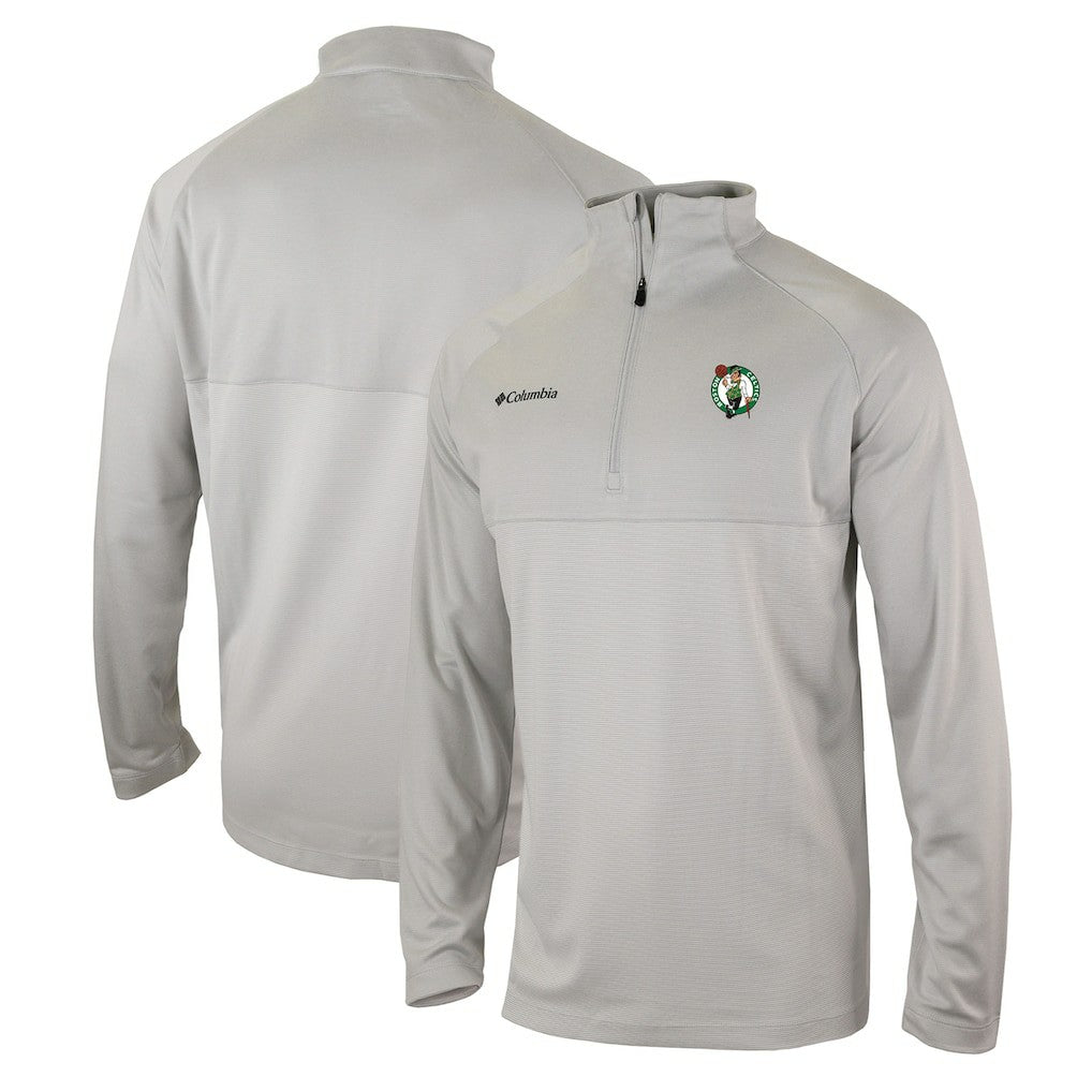 Columbia - Boston Celtics Omni-Wick Rockin' It Quarter-Zip Pullover Top - Heather Gray