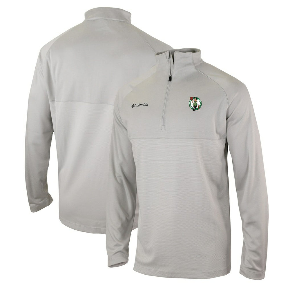 Columbia - Boston Celtics Omni-Wick Rockin' It Quarter-Zip Pullover Top - Heather Gray