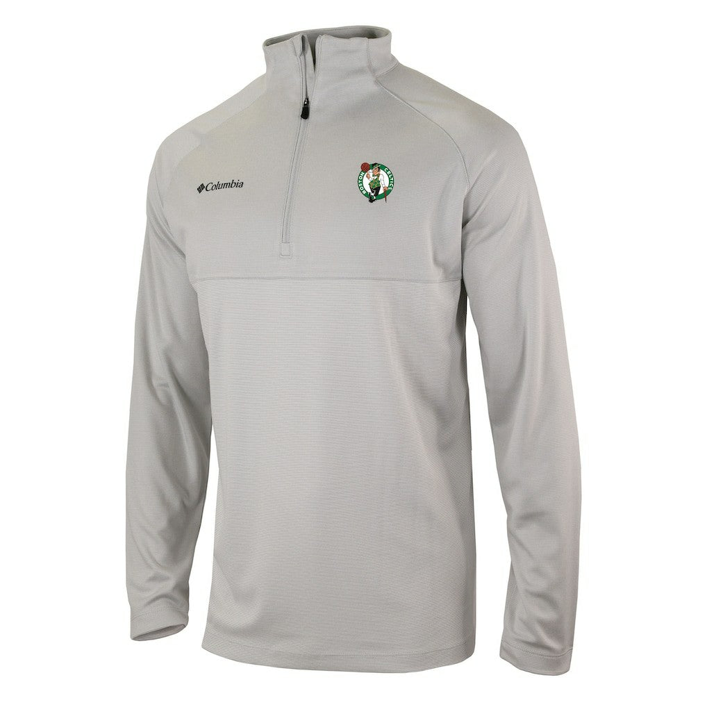 Columbia - Boston Celtics Omni-Wick Rockin' It Quarter-Zip Pullover Top - Heather Gray