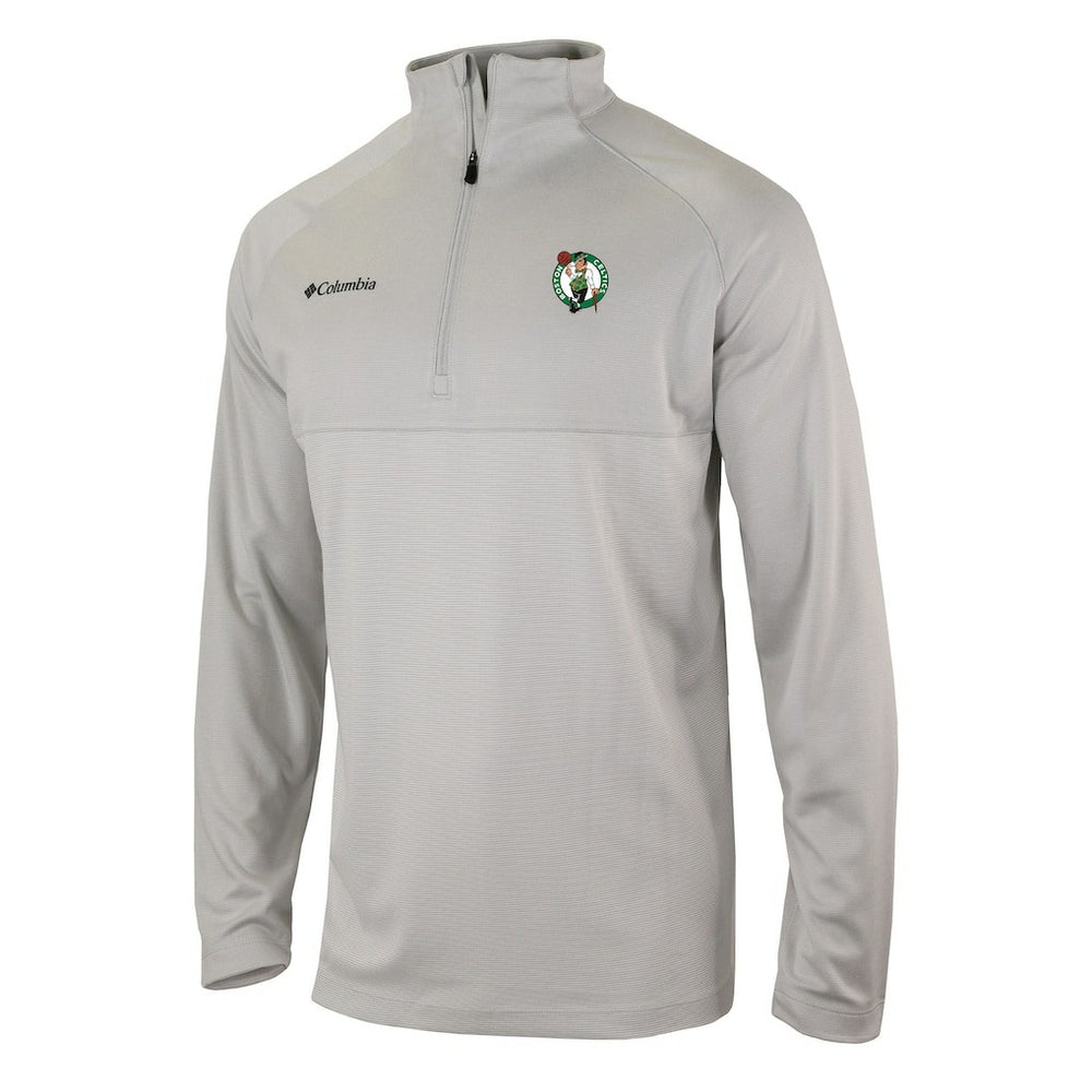 Columbia - Boston Celtics Omni-Wick Rockin' It Quarter-Zip Pullover Top - Heather Gray