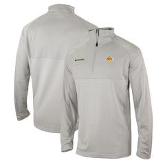 Columbia - Los Angeles Lakers Omni-Wick Rockin' It Quarter-Zip Pullover Top - Heather Gray