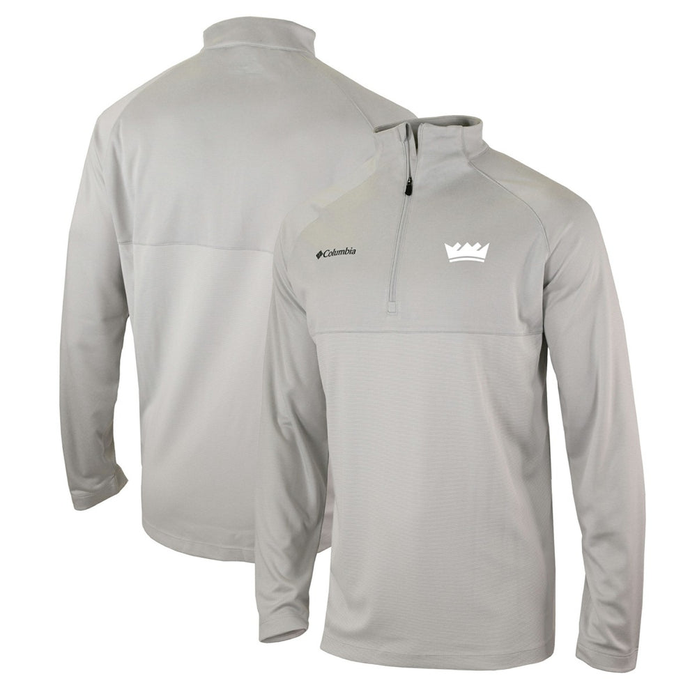 Columbia - Sacramento Kings Omni-Wick Rockin' It Quarter-Zip Pullover Top - Heather Gray