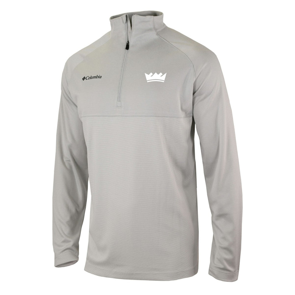 Columbia - Sacramento Kings Omni-Wick Rockin' It Quarter-Zip Pullover Top - Heather Gray
