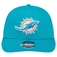 Miami Dolphins New Era Main Low Profile 9FIFTY Snapback Hat Aqua - NFL
