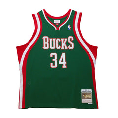 Mitchell & Ness - Giannis Antetokounmpo Milwaukee Bucks 2013/14 Hardwood Classics Swingman Jersey - Hunter Green