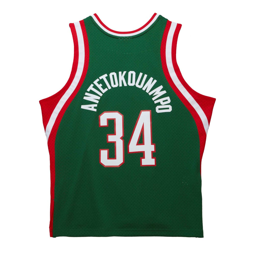 Mitchell & Ness - Giannis Antetokounmpo Milwaukee Bucks 2013/14 Hardwood Classics Swingman Jersey - Hunter Green