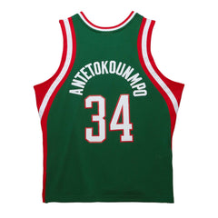 Mitchell & Ness - Giannis Antetokounmpo Milwaukee Bucks 2013/14 Hardwood Classics Swingman Jersey - Hunter Green