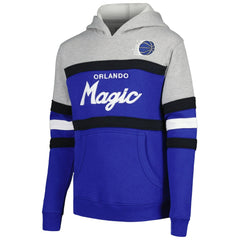 Mitchell & Ness - Orlando Magic Youth Hardwood Classics Head Coach Pullover Hoodie - Blue/Heather Gray