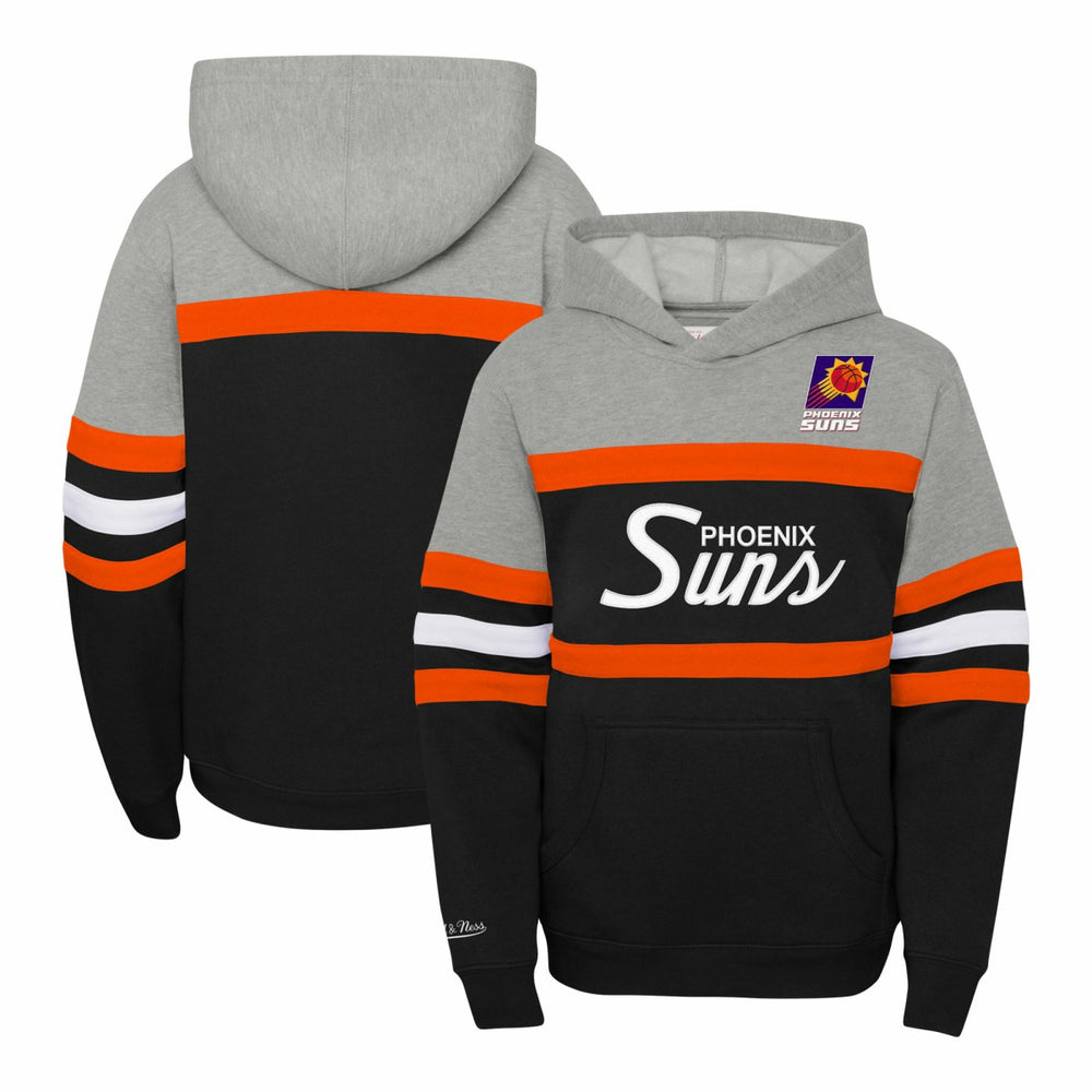 Mitchell & Ness - Phoenix Suns Youth Hardwood Classics Head Coach Pullover Hoodie - Black/Heather Gray