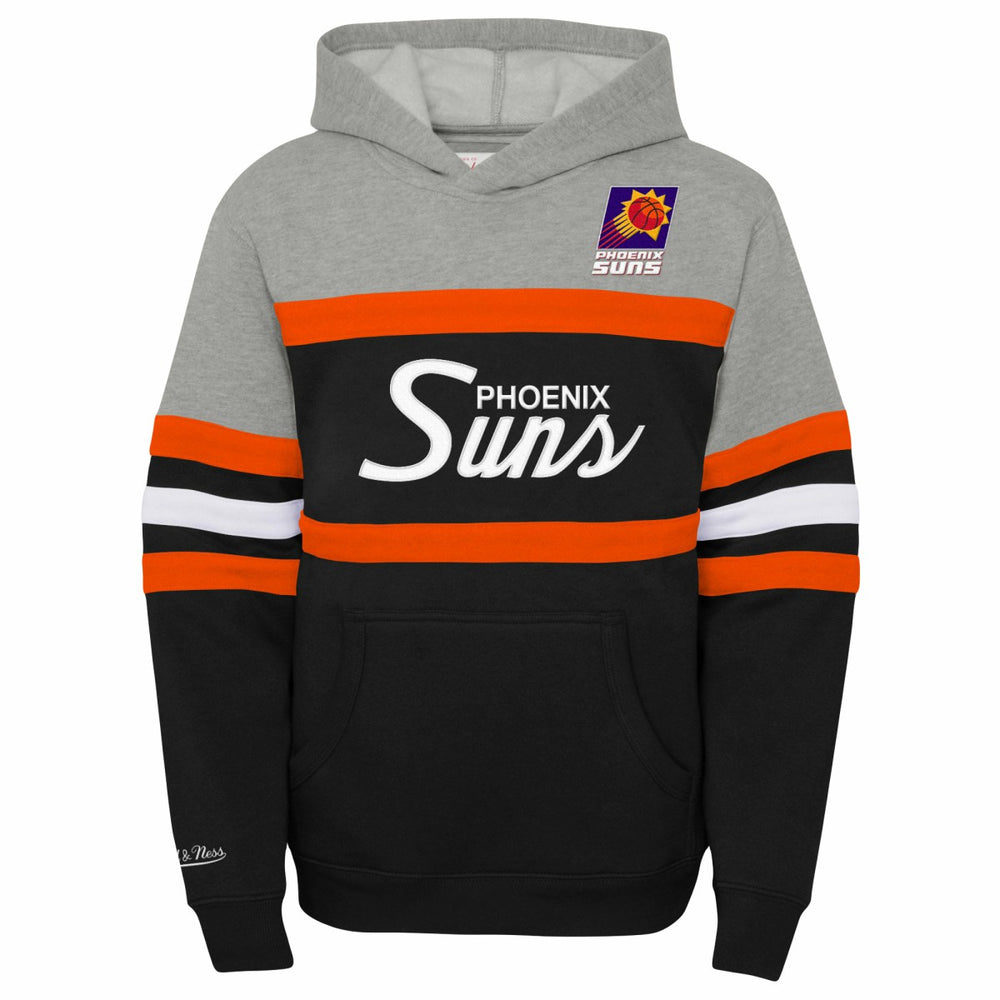 Mitchell & Ness - Phoenix Suns Youth Hardwood Classics Head Coach Pullover Hoodie - Black/Heather Gray