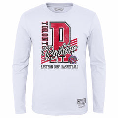 Mitchell & Ness - Toronto Raptors Youth Hardwood Classics Make The Cut Long Sleeve T-Shirt - White