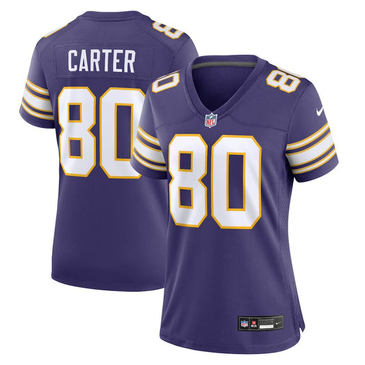 Cris Carter Minnesota Vikings Women's Classic Retired Player Game Jersey - Purple | NFL Jerseys