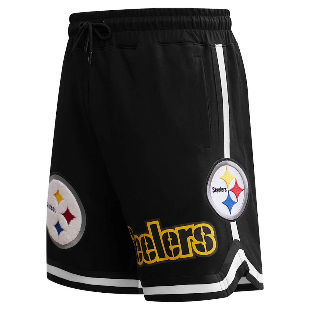 Pittsburgh Steelers Pro Standard Classic Chenille Shorts Black - NFL
