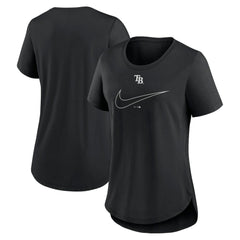 Tampa Bay Rays Nike Women's Big Swoosh Tri-Blend Scoop Neck T-Shirt Clearance