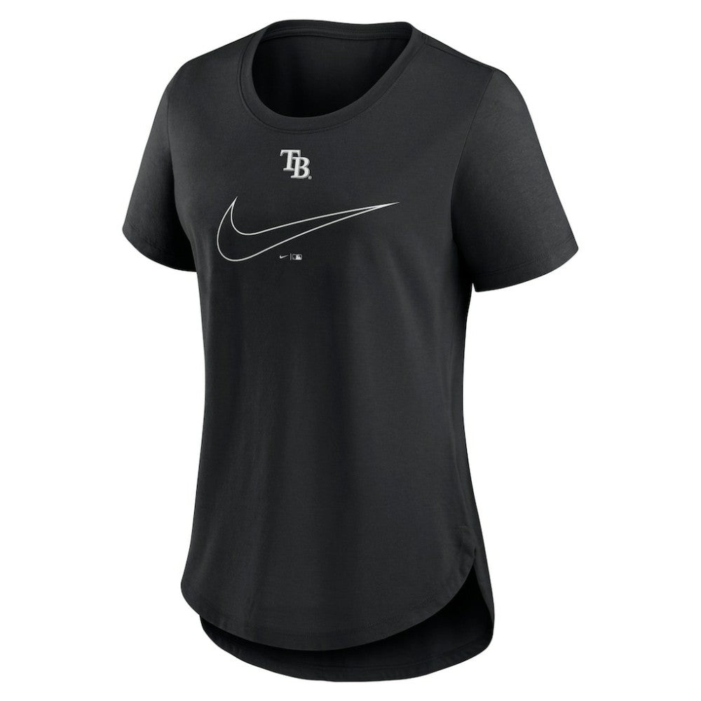 Tampa Bay Rays Nike Women's Big Swoosh Tri-Blend Scoop Neck T-Shirt Clearance