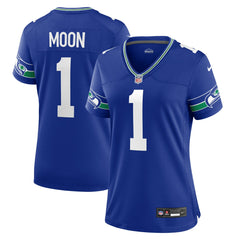 Warren Moon Seattle Seahawks Women's Throwback Retired Player Game Jersey Royal - Nike