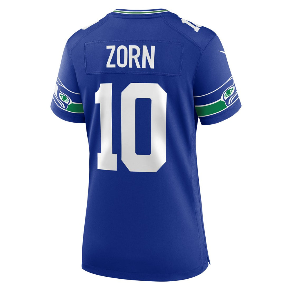 Jim Zorn Seattle Seahawks Women's Throwback Retired Player Game Jersey Royal - Nike