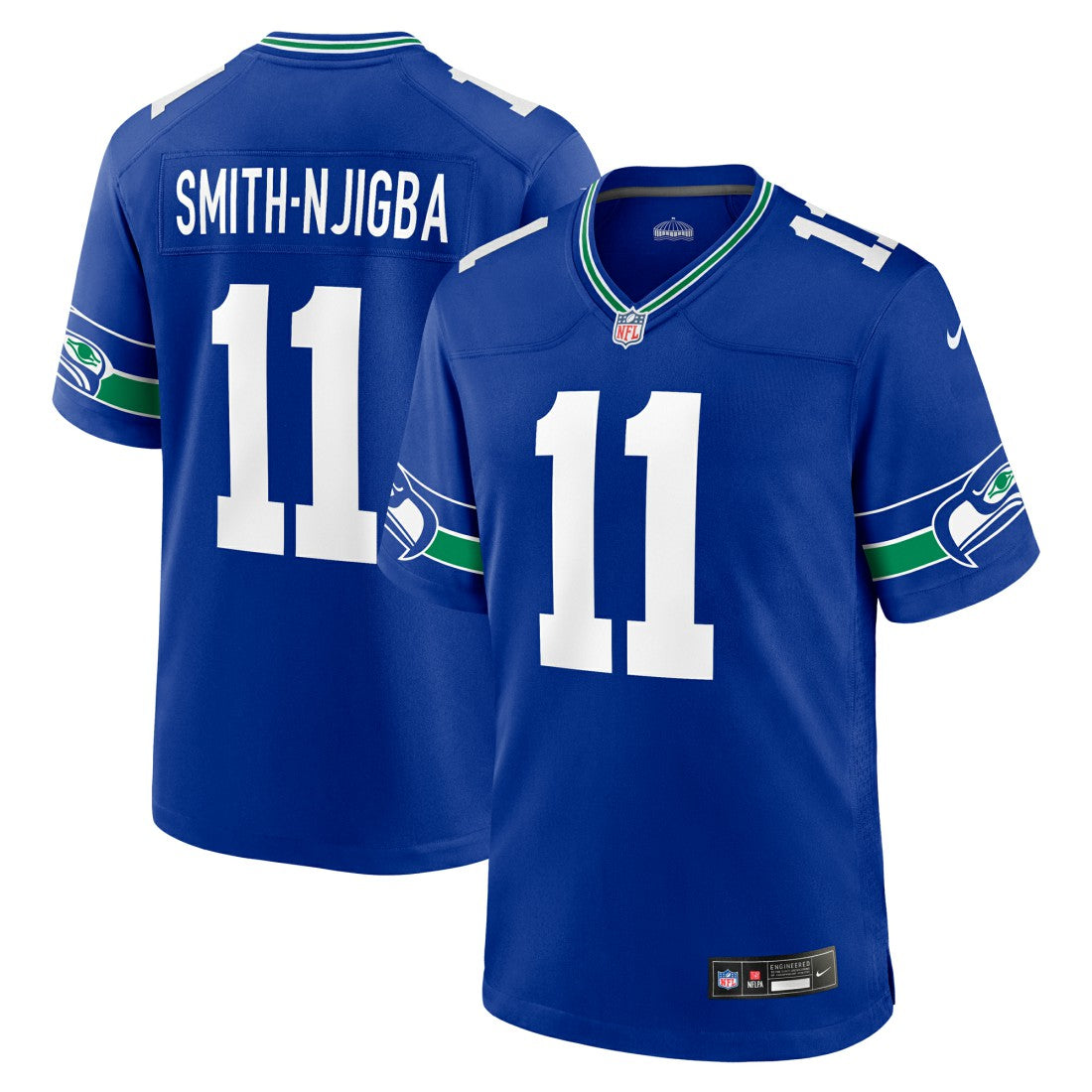 Jaxon Smith-Njigba Seattle Seahawks Throwback Player Game Jersey - Royal | NFL Jerseys