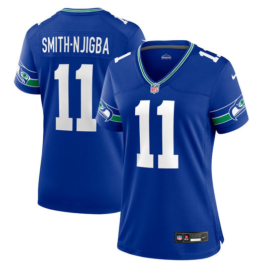 Jaxon Smith-Njigba Seattle Seahawks Women's Throwback Player Game Jersey - Royal | NFL Jerseys