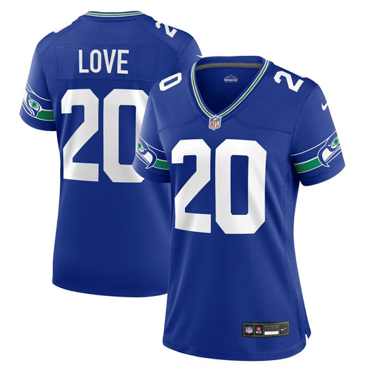 Julian Love Seattle Seahawks Women's Throwback Player Game Jersey - Royal | NFL Jerseys