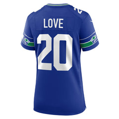 Julian Love Seattle Seahawks Women's Throwback Player Game Jersey Royal - Nike