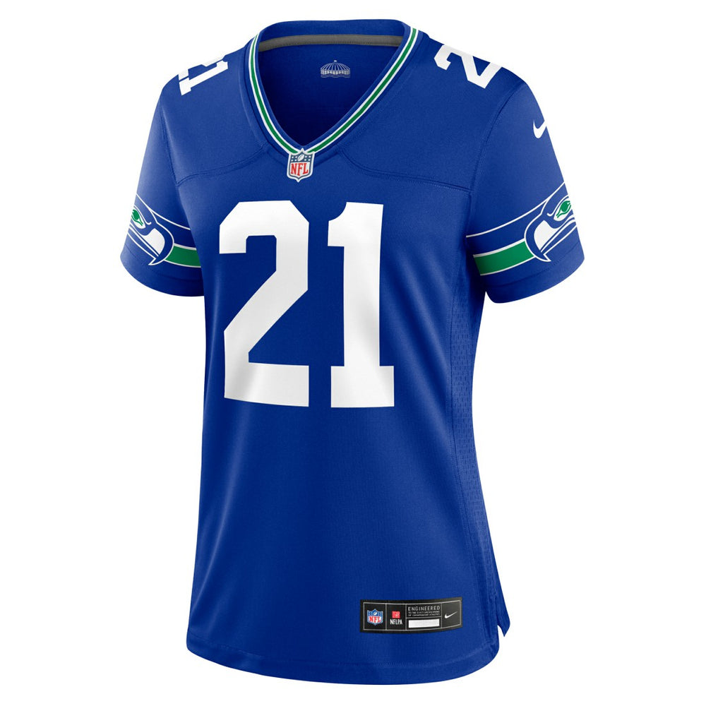 Devon Witherspoon Seattle Seahawks Women's Throwback Player Game Jersey Royal - Nike
