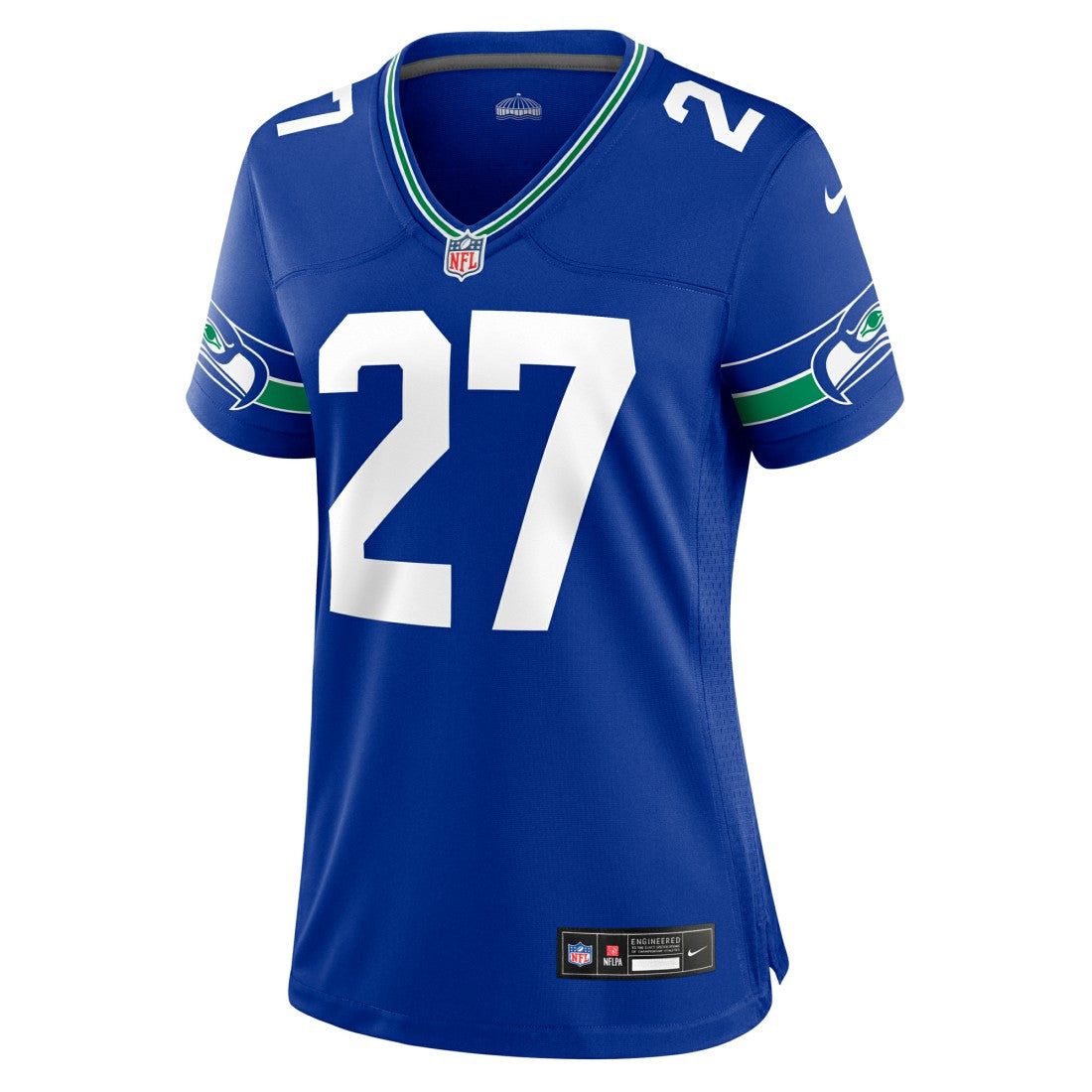 Tariq Woolen Seattle Seahawks Women's Throwback Player Game Jersey Royal - Nike