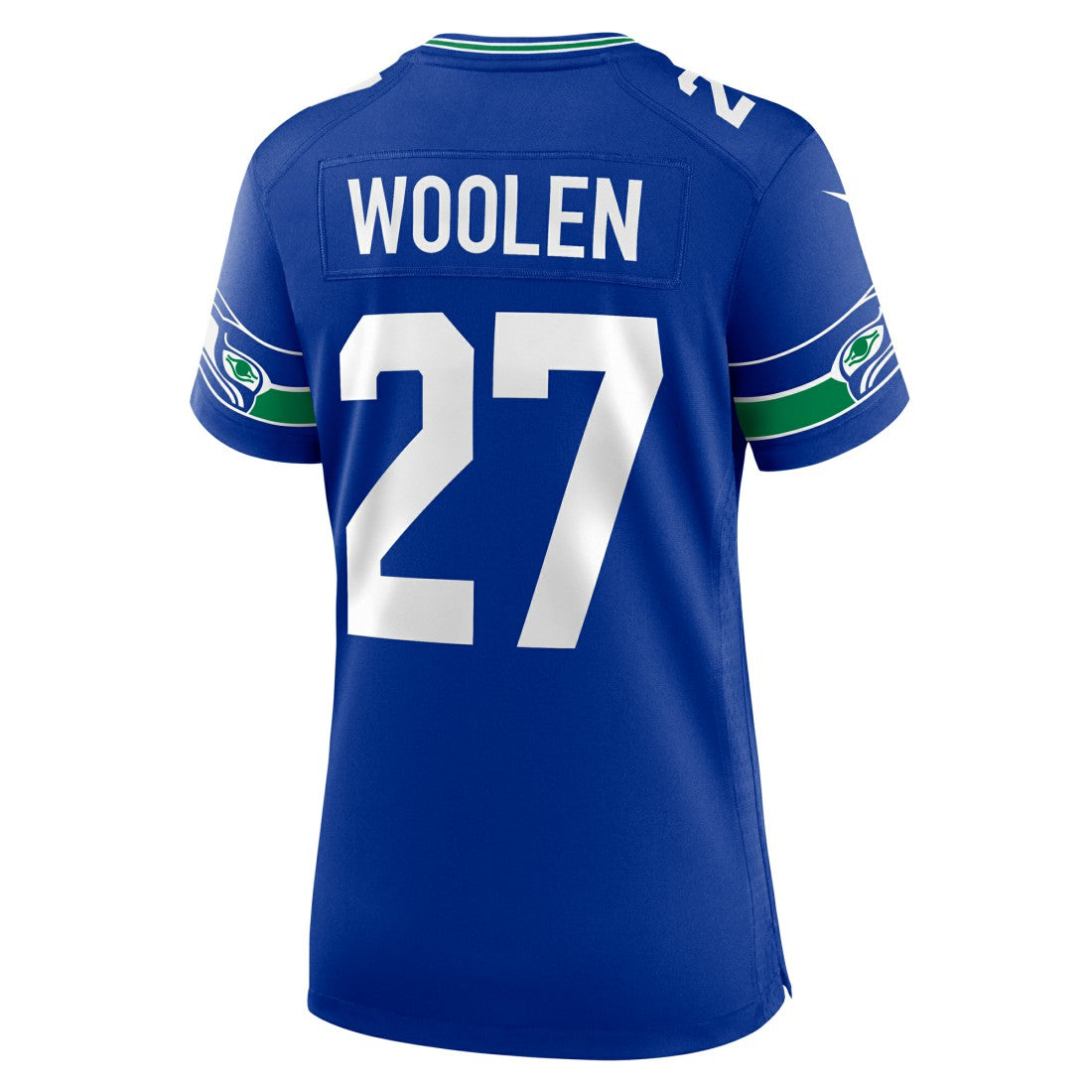 Tariq Woolen Seattle Seahawks Women's Throwback Player Game Jersey Royal - Nike