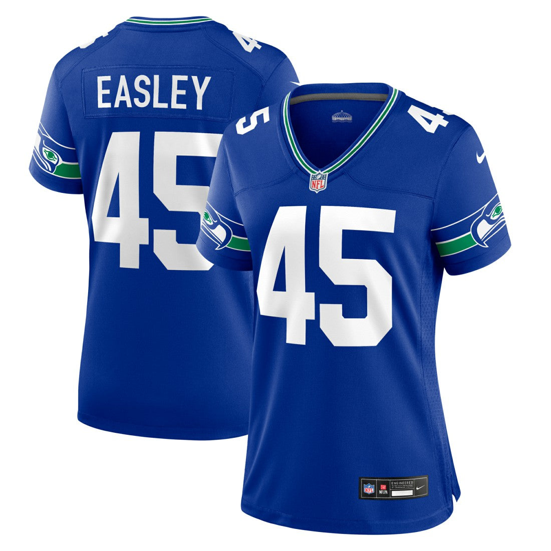 Kenny Easley Seattle Seahawks Women's Throwback Retired Player Game Jersey Royal - Nike