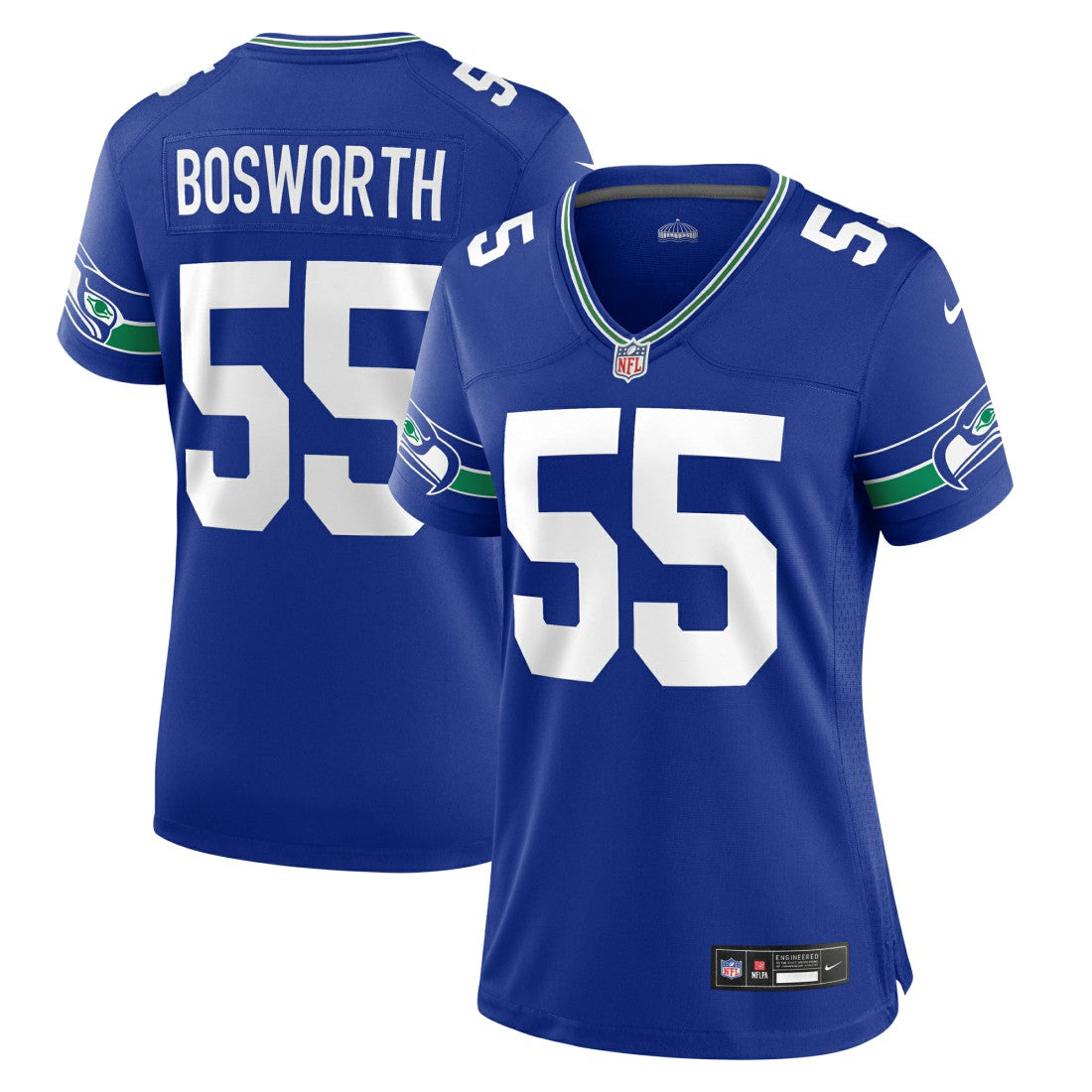 Brian Bosworth Seattle Seahawks Women's Throwback Retired Player Game Jersey Royal - Nike